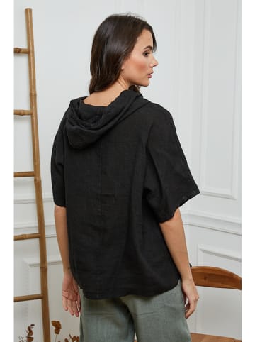 Joséfine Leinen-Bluse  in Schwarz