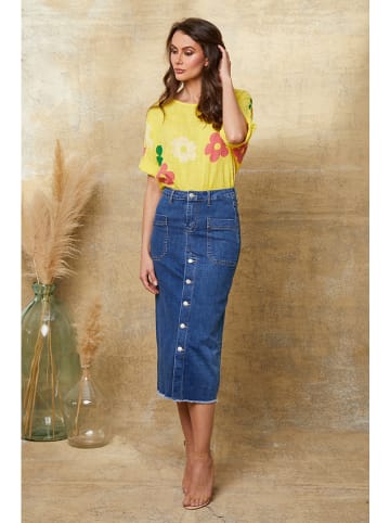 La Compagnie Du Lin Shirt "Aphrodite" geel/meerkleurig