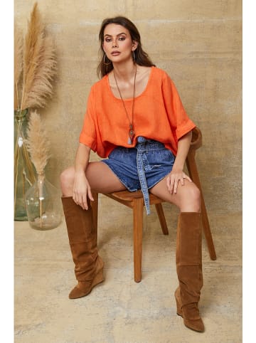 La Compagnie Du Lin Leinenshirt "Calane" in Orange