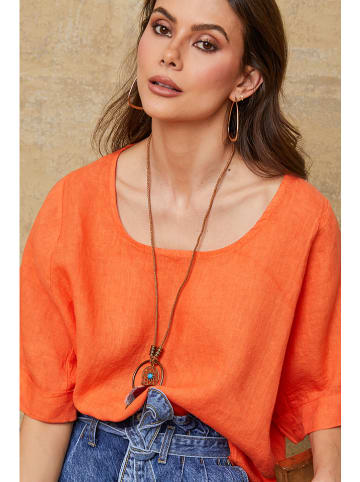 La Compagnie Du Lin Leinenshirt "Calane" in Orange