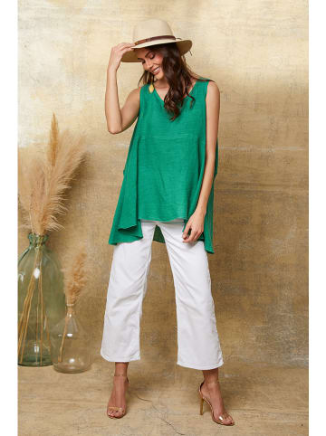 Joséfine Linnen top "Ottilie" groen