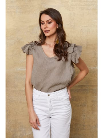 Joséfine Linnen shirt "Quiriem" taupe