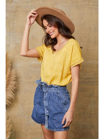 Joséfine Lniana koszulka "Quinto" w kolorze żółtym