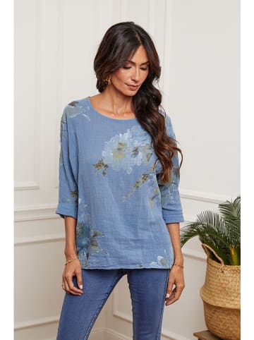 Fleur de Lin Bluse "Johnson" in Blau