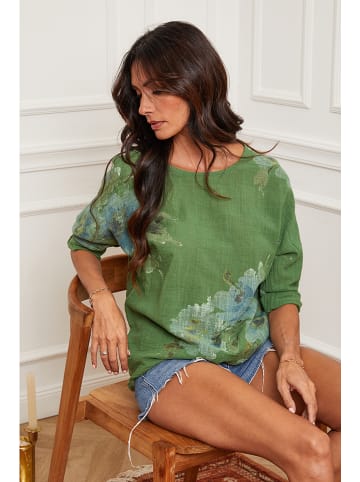 La Compagnie Du Lin Blouse "Johnson" groen