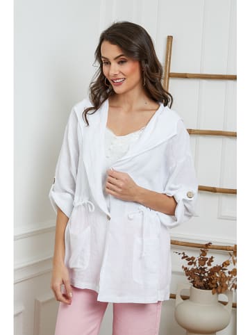 Joséfine Linnen cape wit