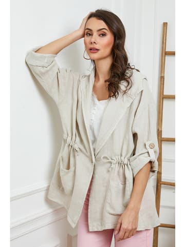 Joséfine Linnen cape beige