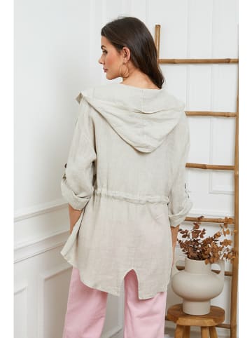 Joséfine Leinen-Cape in Beige