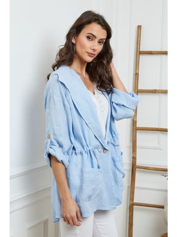 Joséfine Linnen cape lichtblauw