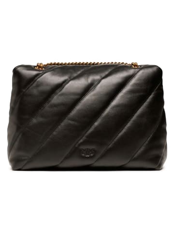 Pinko Skórzana torebka w kolorze czarnym - 33 x 25 x 11 cm