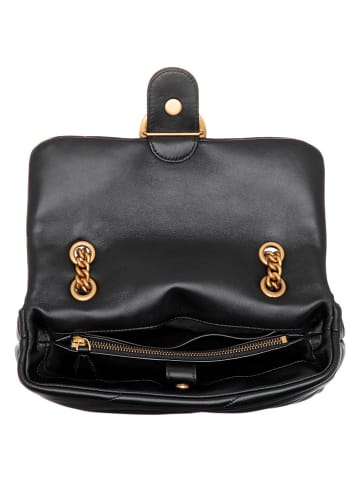 Pinko Skórzana torebka w kolorze czarnym - 27 x 19 x 11 cm