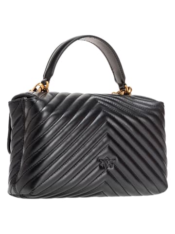 Pinko Leder-Umhängetasche in Schwarz - (B)26 x (H)17 x (T)8 cm