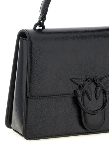 Pinko Skórzana torebka w kolorze czarnym - 25 x 18 x 8,5 cm