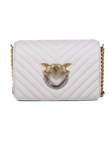 Pinko Skórzana torebka w kolorze kremowym - 19 x 13 x 7 cm