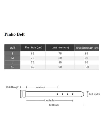 Pinko Leren riem zwart