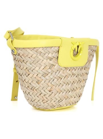Pinko Leder-Umhängetasche in Beige/ Gelb - (B)17 x (H)14 x (T)10 cm