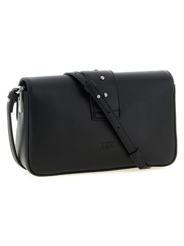 Pinko Leren schoudertas zwart - (B)22 x (H)14 x (D)6 cm