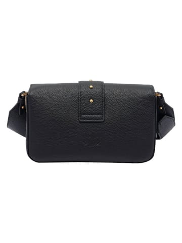 Pinko Leder-Umhängetasche in Schwarz - (B)21 x (H)13 x (T)7 cm