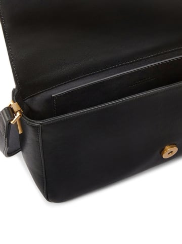 Pinko Skórzana torebka w kolorze czarnym - 27 x 15 x 7 cm