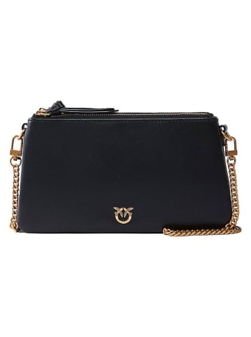 Pinko Leder-Umhängetasche in Schwarz - (B)22 x (H)12 x (T)2,5 cm