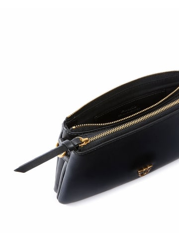 Pinko Leder-Umhängetasche in Schwarz - (B)22 x (H)12 x (T)2,5 cm
