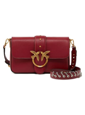 Pinko Leder-Umhängetasche in Rot - (B)22 x (H)15 x (T)7 cm