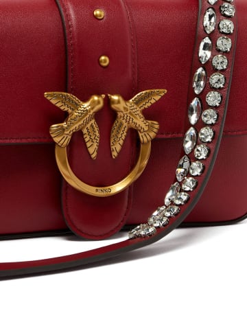 Pinko Leder-Umhängetasche in Rot - (B)22 x (H)15 x (T)7 cm