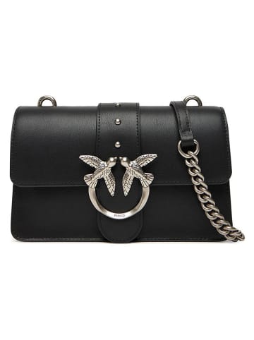 Pinko Leder-Umhängetasche in Schwarz - (B)21 x (H)13 x (T)7 cm
