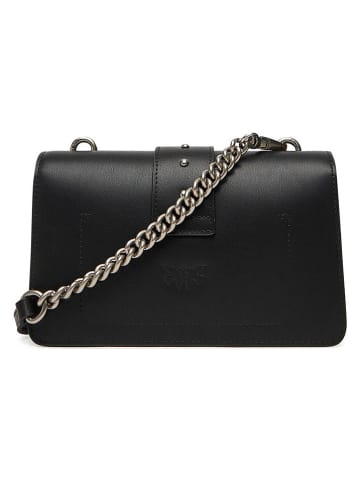 Pinko Leder-Umhängetasche in Schwarz - (B)21 x (H)13 x (T)7 cm