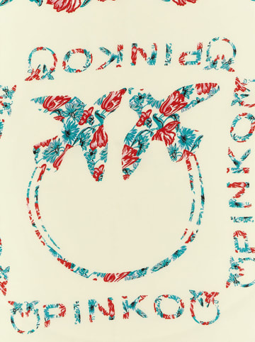 Pinko Doek met zijde crème/petrol - (L)86 x (B)86 cm