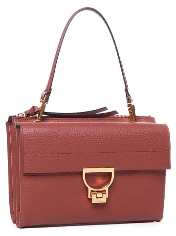 COCCINELLE Leder-Henkeltasche in Hellbraun - (B)25 x (H)18 x (T)7 cm