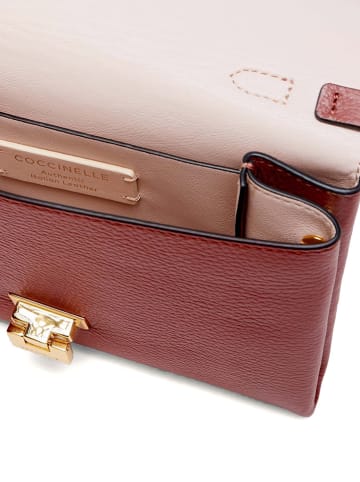 COCCINELLE Skórzana torebka w kolorze bordowym - 21 x 15 x 2 cm