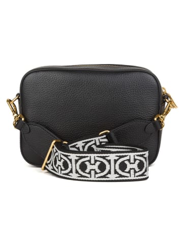 COCCINELLE Leder-Umhängetasche in Schwarz - (L)21 x (B)15 x (H)7 cm