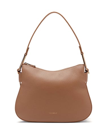 COCCINELLE Leder-Schultertasche in Hellbraun - (B)30 x (H)21 x (T)9 cm