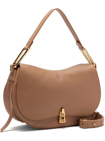 COCCINELLE Leder-Schultertasche in Hellbraun - (B)31 x (H)18 x (T)8 cm