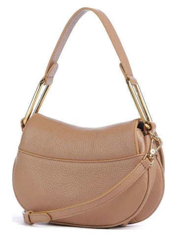 COCCINELLE Leder-Schultertasche in Hellbraun - (B)22 x (H)14 x (T)4 cm