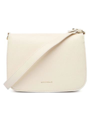 COCCINELLE Leder-Umhängetasche in Creme - (B)21 x (H)17 x (T)6 cm