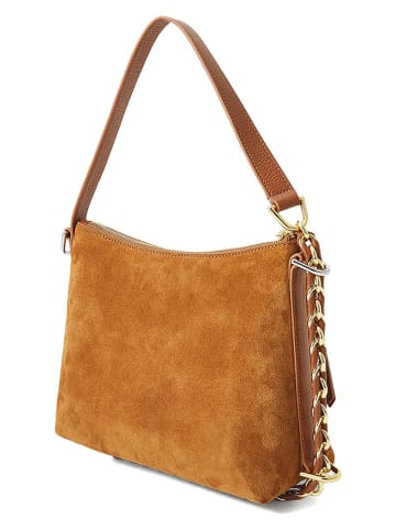 COCCINELLE Leder-Schultertasche in Hellbraun - (B)25 x (H)19 x (T)10 cm