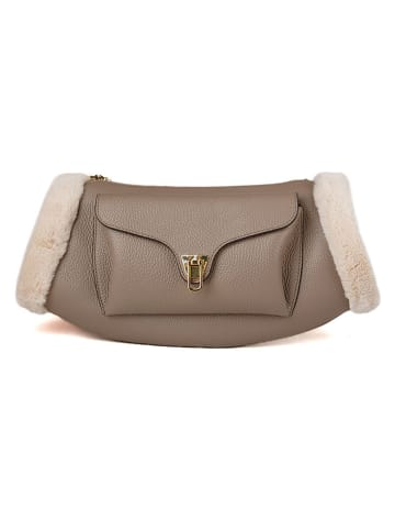 COCCINELLE Skórzana torebka w kolorze szarobrązowym - 32 x 19 cm