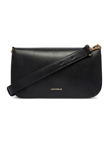 COCCINELLE Leder-Schultertasche in Schwarz - (B)26 x (H)14,5 x (T)7 cm