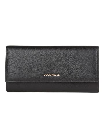 COCCINELLE Skórzany portfel w kolorze czarnym - 20 x 10 cm