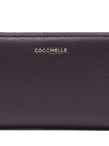COCCINELLE Leder-Geldbörse in Schwarz - (B)18 x (H)10 cm