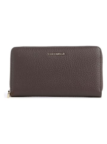 COCCINELLE Leder-Geldbörse in Braun - (B)18 x (H)10 cm
