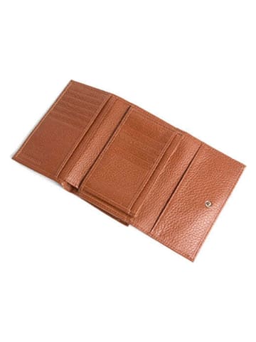 COCCINELLE Leder-Geldbörse in Hellbraun - (B)14 x (H)10 cm