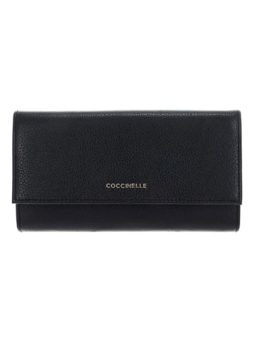 COCCINELLE Leren portemonnee zwart - (B)19 x (H)10 cm