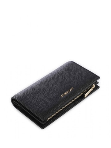 COCCINELLE Skórzany portfel w kolorze czarnym - 16 x 9 x 4 cm