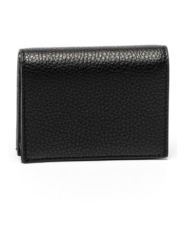 COCCINELLE Leder-Kartenetui in Schwarz - (B)11 x (H)9 cm