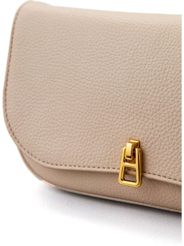 COCCINELLE Leren schoudertas beige - (B)22 x (H)14 x (D)3 cm