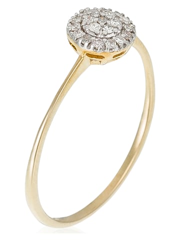 DIAMOND & CO Gouden ring "Mon rayon de Soleil" met diamanten