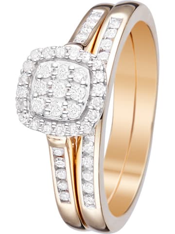 DIAMOND & CO Gouden ring "Mon vu le plus cher" met diamanten